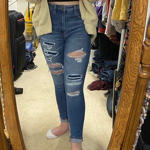 american eagle super high rise jeggings